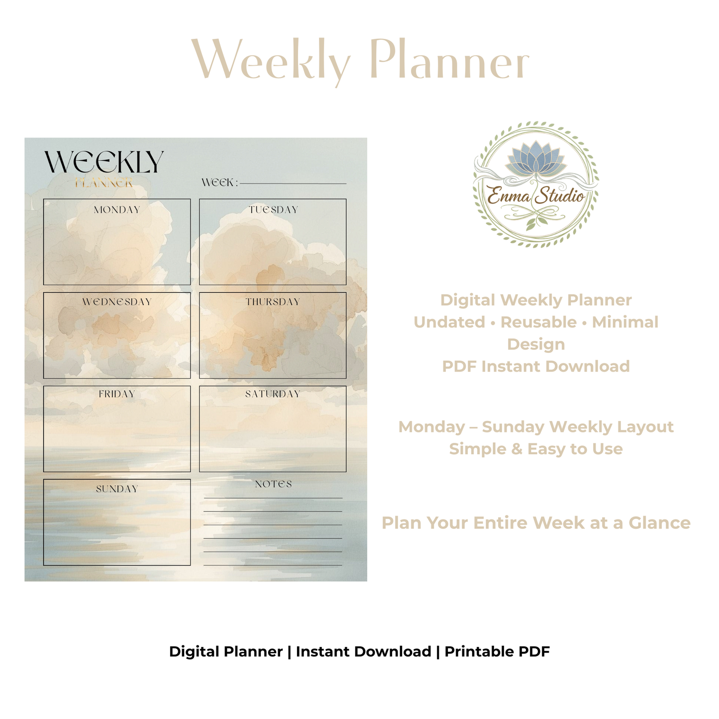 Digital Weekly Planner — GoodNotes