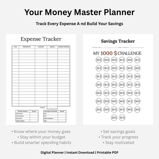 Ultimate Digital Finance Planner – Track, Save & Achieve Your Financial Goals – Instant Download – Digital Budget Planner