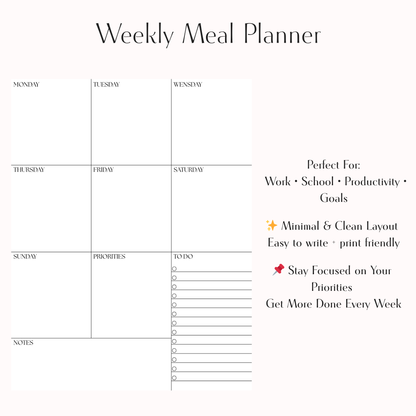 Weekly Planner — Ultimate Minimal