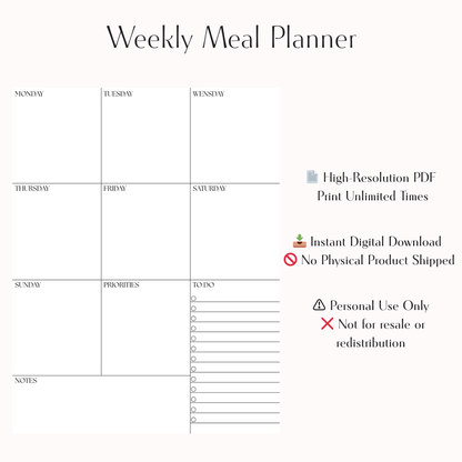 Weekly Planner — Ultimate Minimal