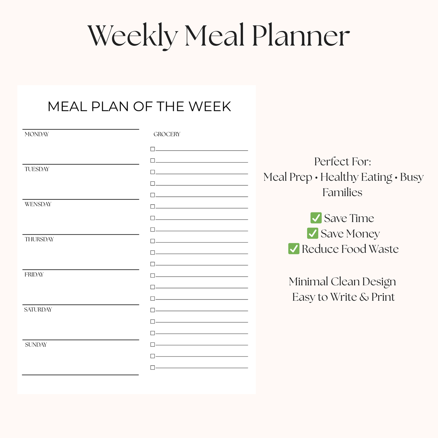 Weekly Meal Planner PDF