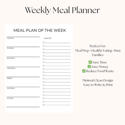 Weekly Meal Planner PDF