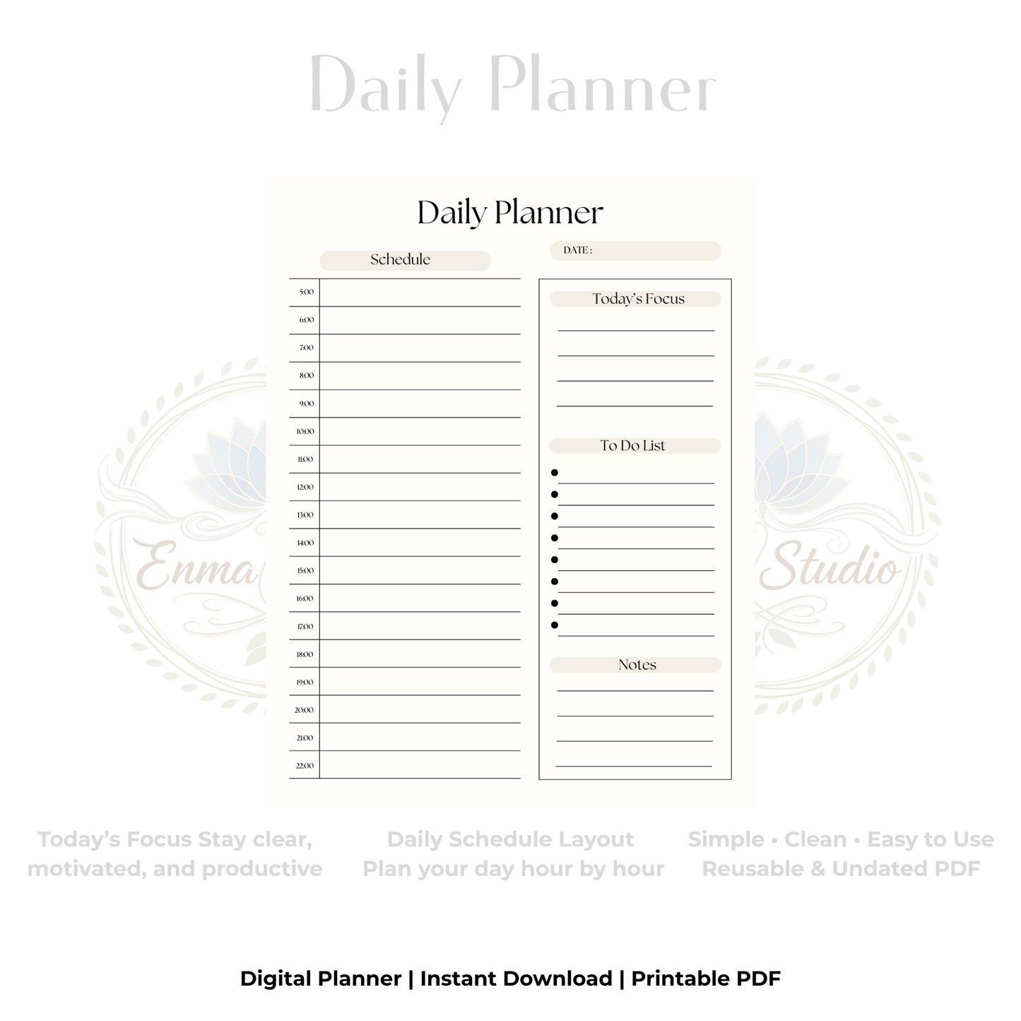 Digital Daily Planner PDF