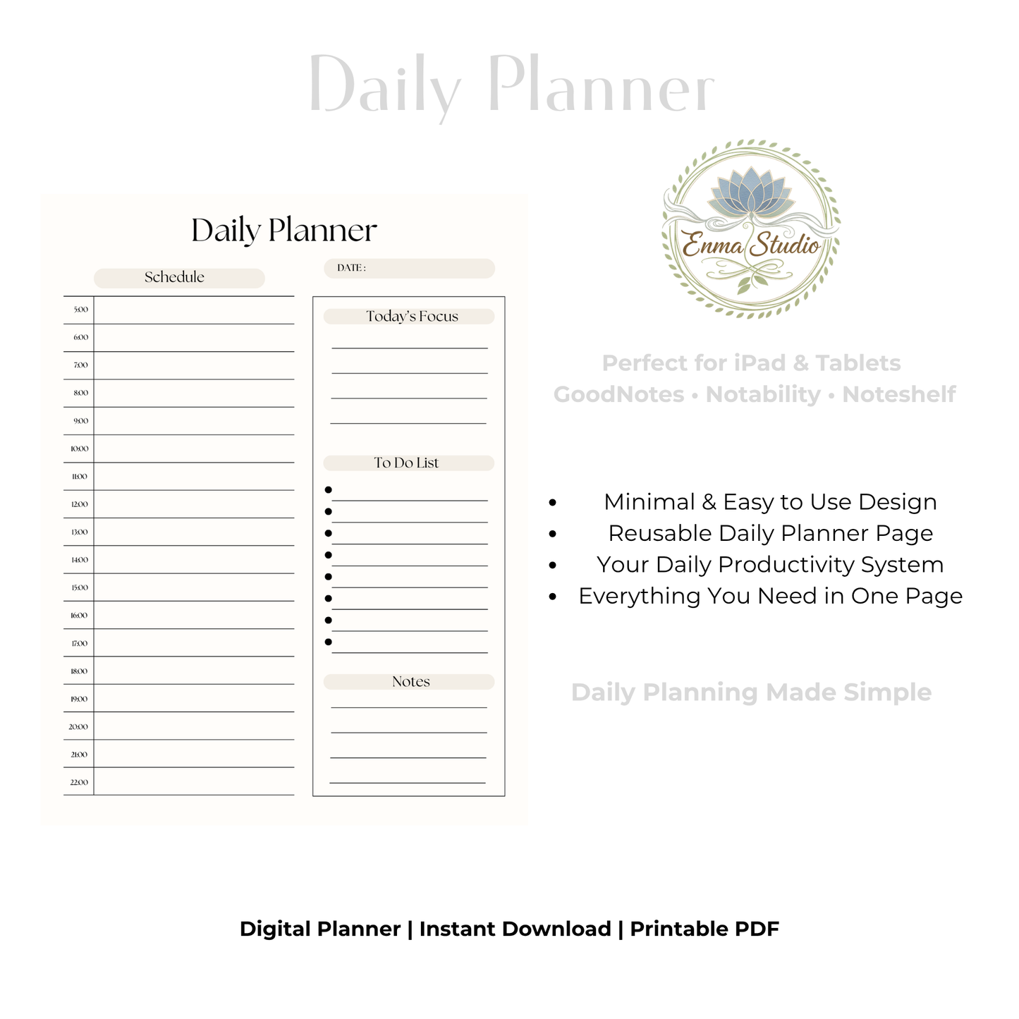 Digital Daily Planner PDF