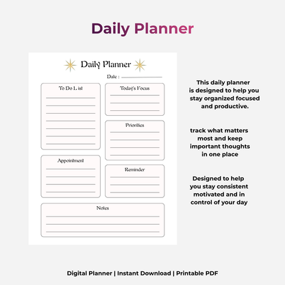Daily Planner — To Do & Notes