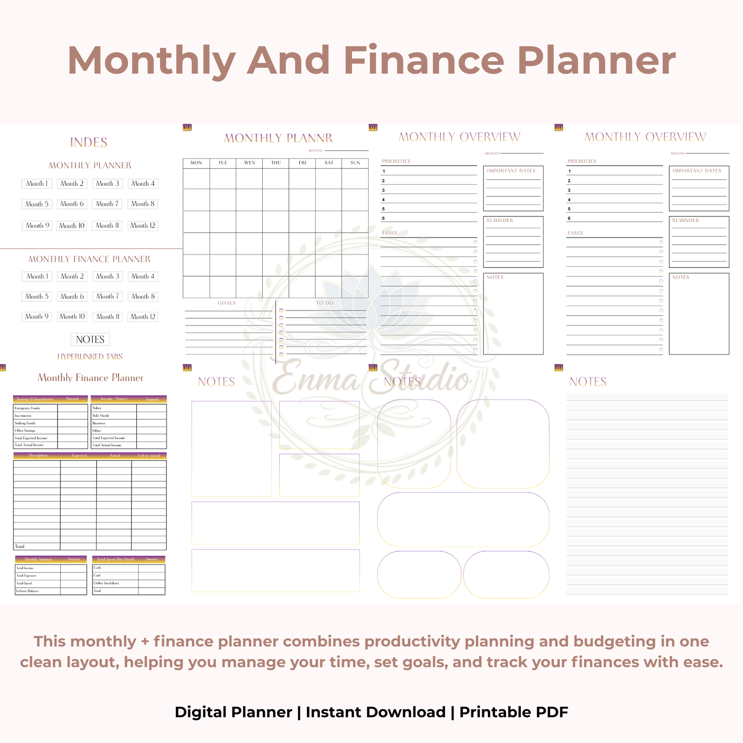Digital Monthly Planner — GoodNotes
