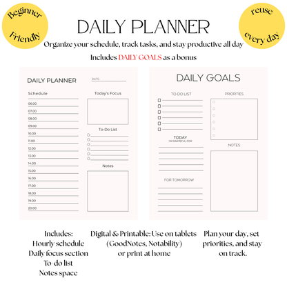 Simple & Elegant Daily Planner