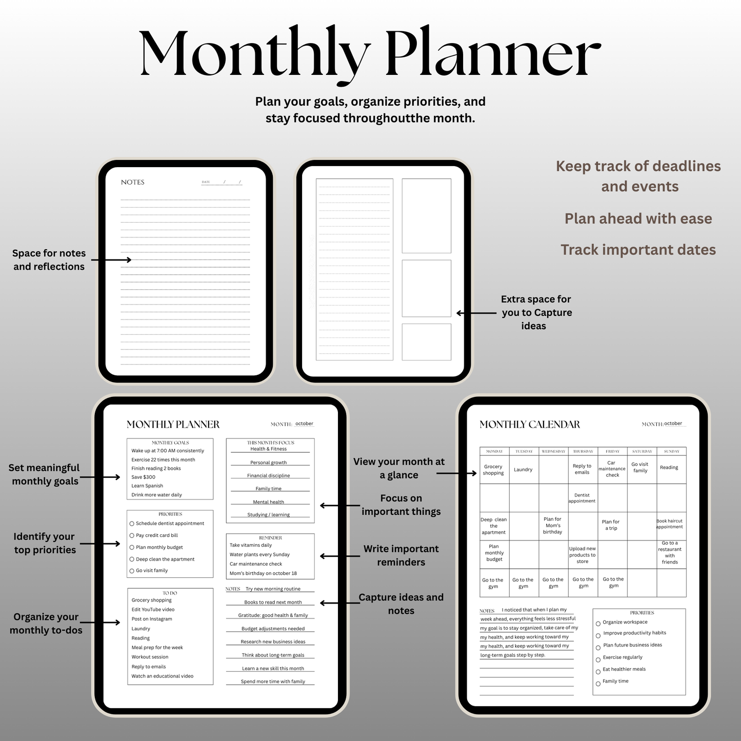 Monthly Digital Planner