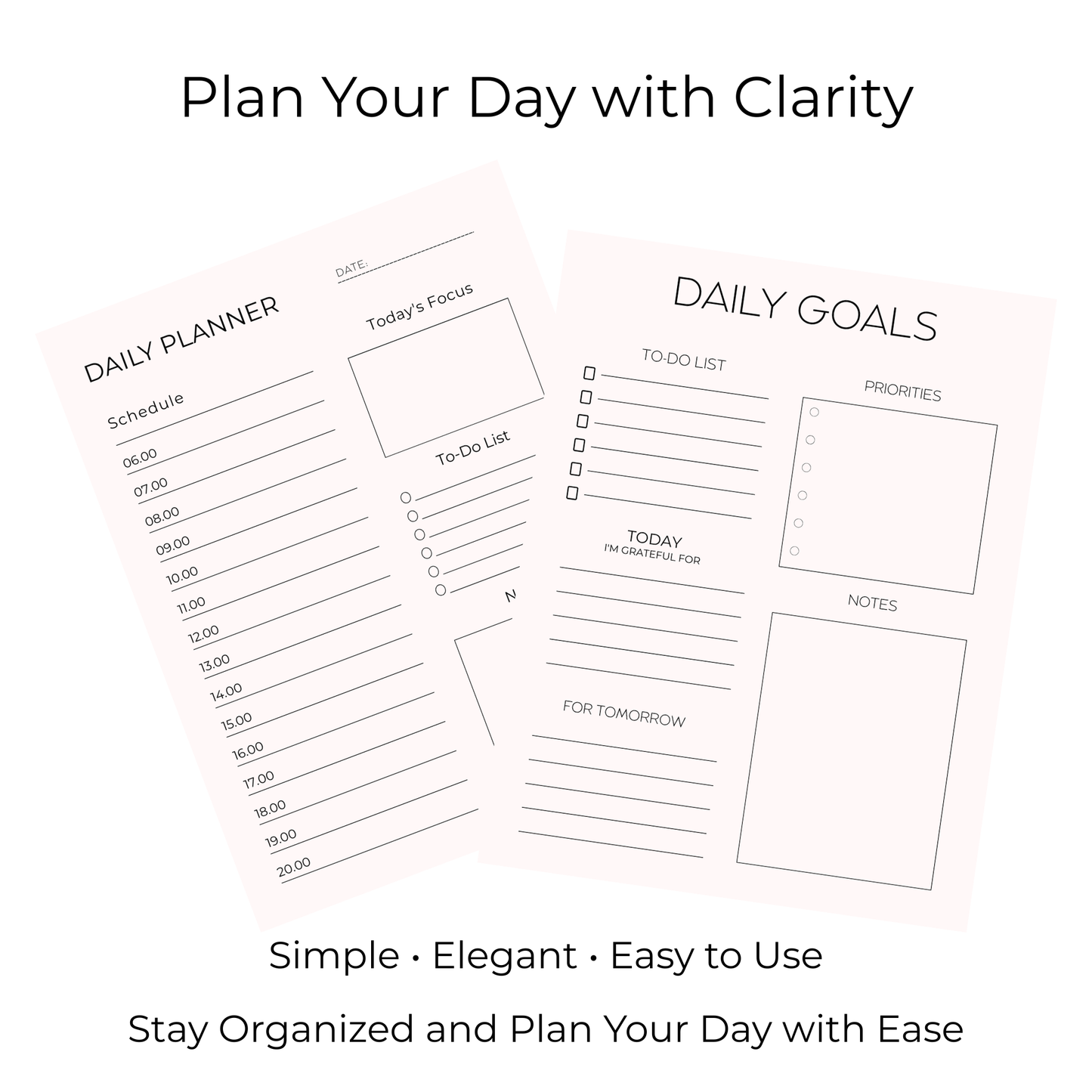 Simple & Elegant Daily Planner