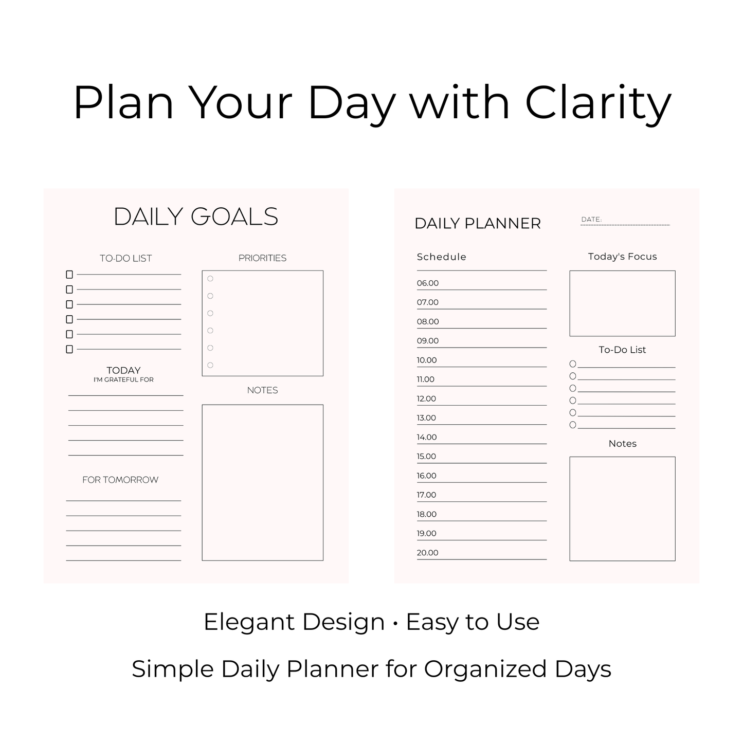Simple & Elegant Daily Planner